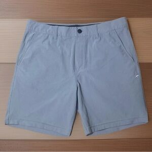 Bad Birdie Performance Grey Chino Golf Shorts Men Size 32